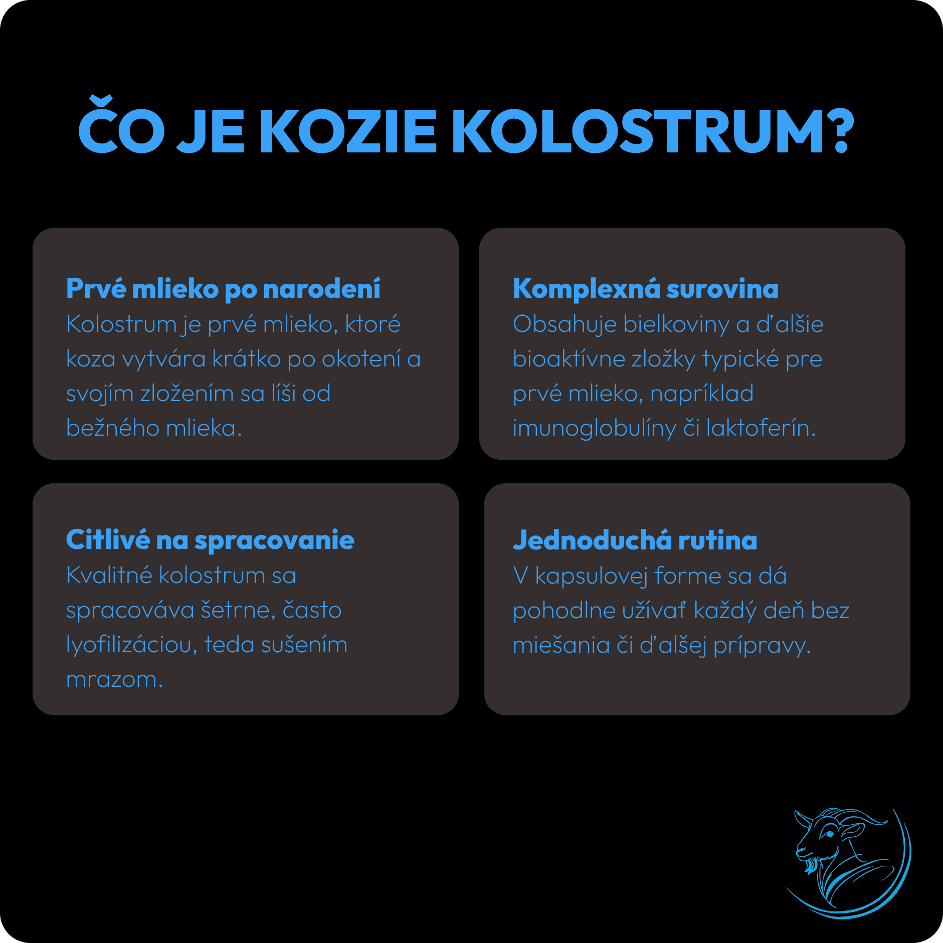 100% kozie kolostrum - Silná imunita a rýchlejšia regenerácia